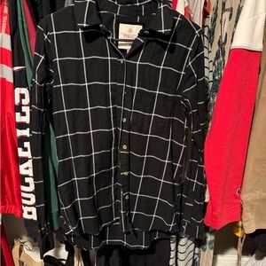 Black Checkered Men's Shirt